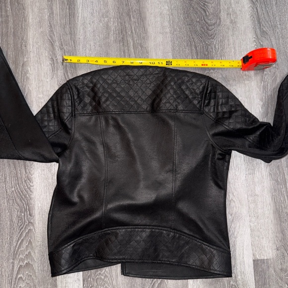 Liverpool Black Quilted Leather Jacket Large - Picture 5 of 8